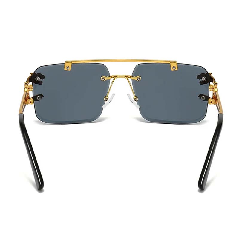 Luxury Square Sunglasses Man Woman Brand Designer Vintage Rimless Sun Glasses Male Female Fashion Retro Mirror