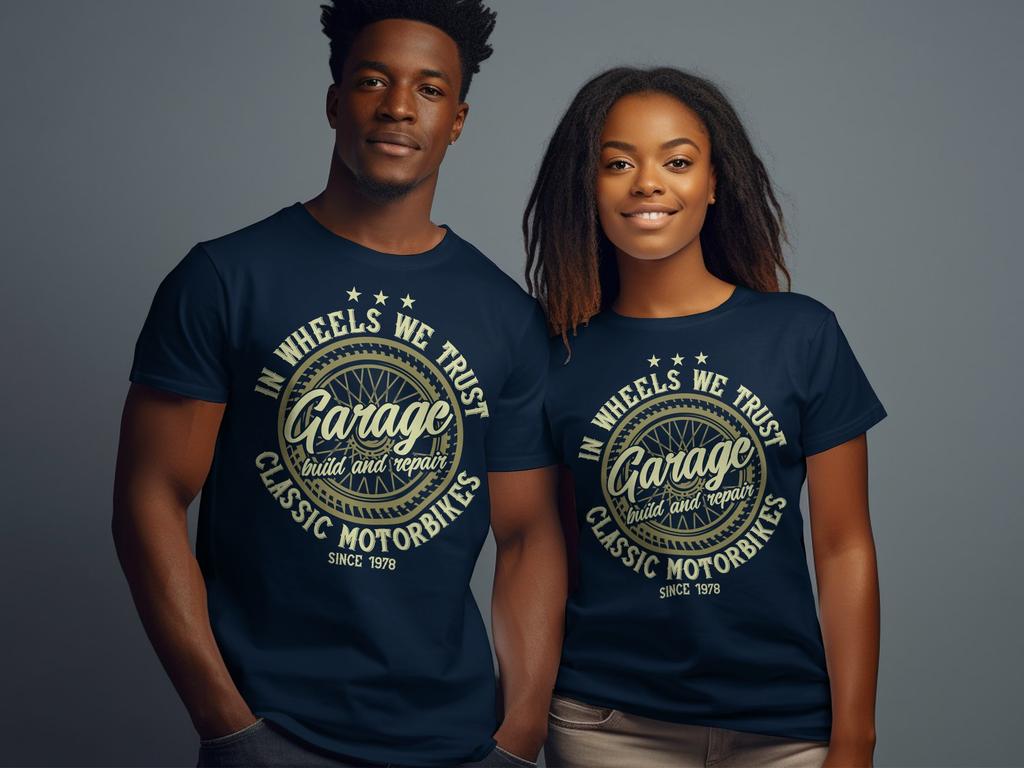 Vintage Motorcycle Garage TShirt Retro Biker Enthusiast Gift Summer Mens and Womens Loose and Breathable Tshirt Top