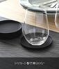 Yamazaki 3D Round Coaster Tower Silicone W10×D10×H0.9cm Black 2539