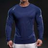 New Spring Long-sleeved T-shirt Men's Casual Sports Base Shirt Men's Youth Quick-dry Men's T-shirt