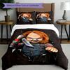 3pcs Duvet Cover Set (1*Duvet Cover + 2*Pillowcase, Without Core), Chucky Print Bedding Set, Bedroom Decor, All‑Season, Birthday Gift