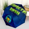Geometry Dash Fashionable Automatic Opening/Closing Folding Umbrella. Portable and Foldable, Ideal for Gift, Travel, and Daily Use.