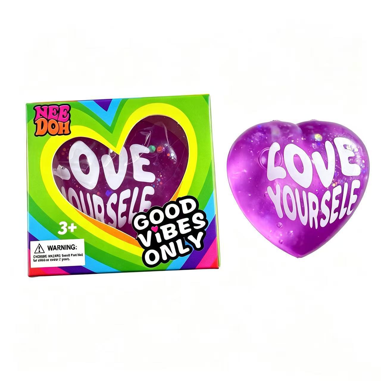 Maltose Glitter Love Pinch Decompression Slow Rebound Toy Vent Decompression Pinch Music Shiny Soft Little Love