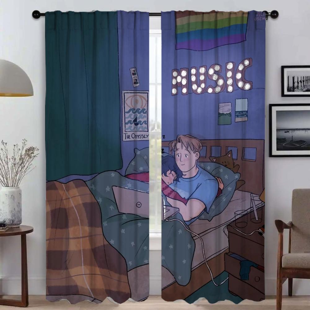 

Тюль для спальни Heartstoppers Элегантные шторы для комнаты 2 шт. Разделительные шторы для окон Домашний интерьер Шторы Оттенки Гостиная W50xH70cmx2pcs-CL