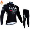 Winter Thermal Fleece Cycling Clothes Long Sleeve 2026 UAE Men Cycling Jersey Set Outdoor Riding Bike MTB Clothing Ropa Ciclismo