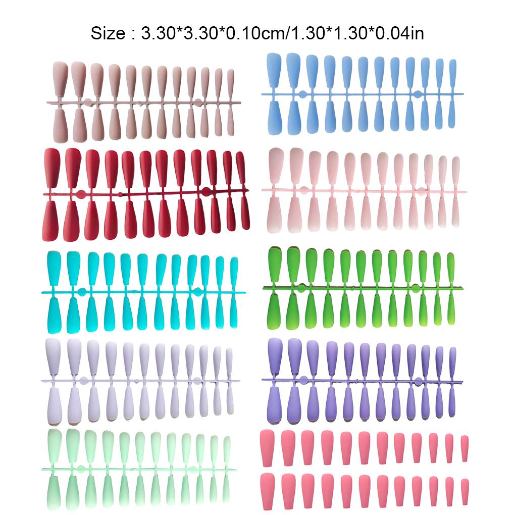 Girls Matte False Nails Reusable Manicure Tools Full Cover Patch Extension Decorations Women Artificial Fingernails