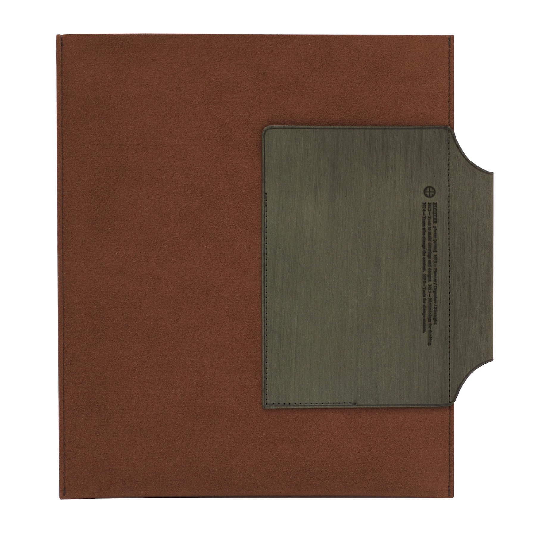 

PLOTTER A5 size leather binder case x 7771 [brown green]