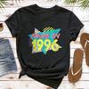 Made In 1996 Retro Graphic Women TShirt Cotton Short Sleeve Casual Summer Fashion Birthday Gift Tops Trend Streetwear Tees