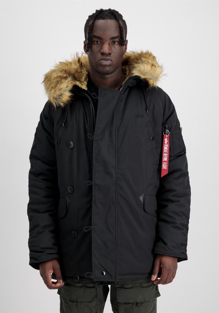 Зимняя куртка Alpha Industries N3B Fliegerparka (100106) schwarz (100106-03)
