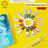 Xiaokani Acrylic Paint Set - 24 Colorfast, Waterproof Colors for Children's Art with Sun Protection