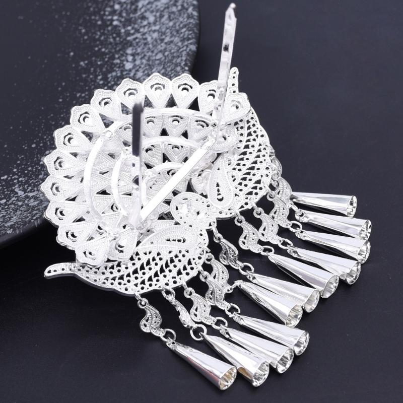 Glinting Tassels Hair Jewelry Queen Headdress for Pageant Proms Bridal Wedding Bridal Wedding Headwear