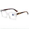 Color Change and High-definition Eye Spectacles Vintage Square Frames Reading Spectacles Photochromic Large Frames Presbyopia Spectacles