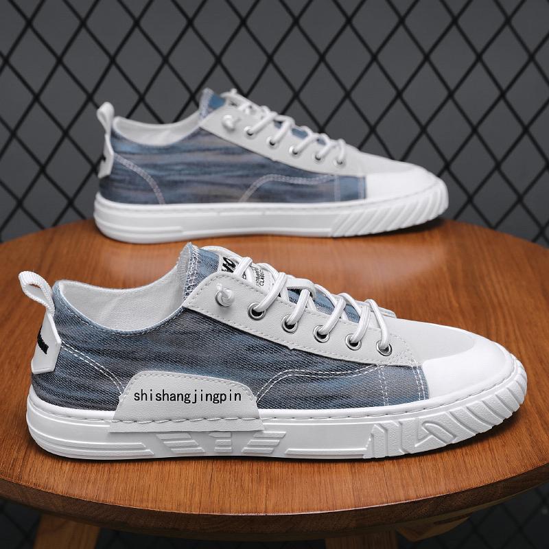 Canvas Board Shoes Summer New Cloth Spring and Autumn Versatile Trend Breathable Lazy One Pedal Casual Men's Shoes Flat Bottom