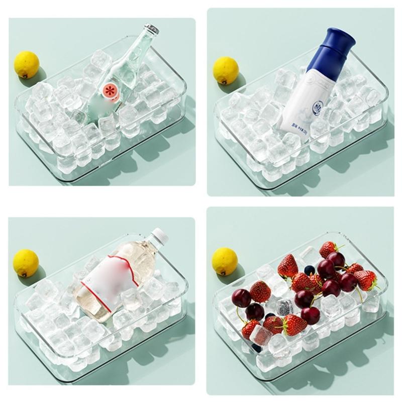 Silicone Ice Cube Tray Multifunctional Silicone Molds Ice Cube Maker Ice Cube Tray Ice Cube Moulds with Lid for Ice