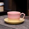 120ml Ceramic Coffee Cup And Dish Set High Beauty Gradient Colors Homestay Restaurant Flower Cup Creative Retro Milk Water Cup