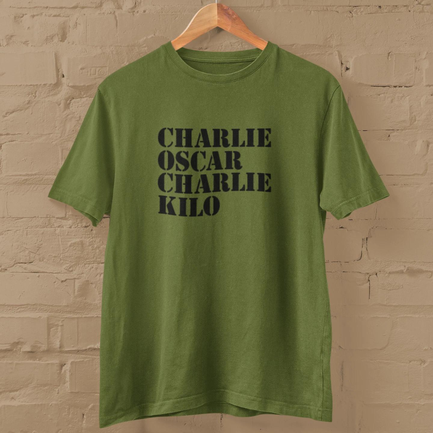 CHARLIE OSCAR CHARLIE KILO T-Shirt (rude funny offensive army phonetics cock) 3XL