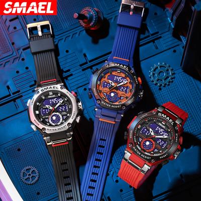 Orologi Digitali da Uomo Lega Doppio Display Orologio Elettronico Orologio Elettronico Sportivo Multifunzionale Impermeabile Cool da Esterno da Uomo