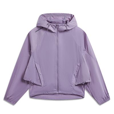 Li Ning Outdoor CF Water-Resistant Lightweight Cooling UPF 50+ Sun Protection Jacket Women Jackets Mineral-Purple AFDW208-5