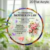 Acrylic Mother-in-Law Appreciation Suncatcher Stained Glass Effect Window Hanging Ornament Gift for Bonus Mom
