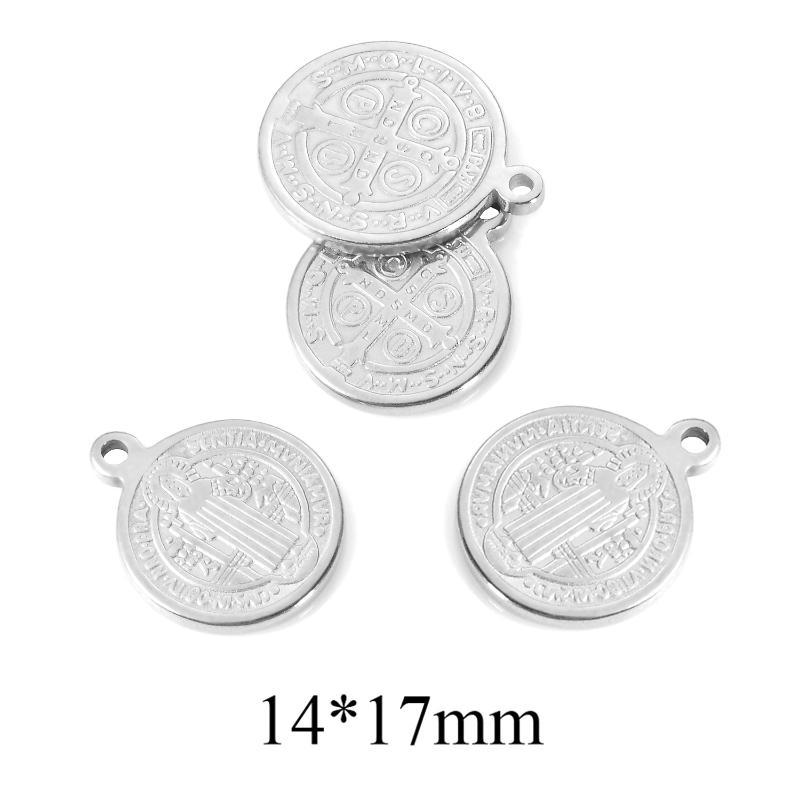 2Pcs Religious Stainless Steel  Mary   Charm Pendant Diy For Jewelry Makings Connectors Accessories
