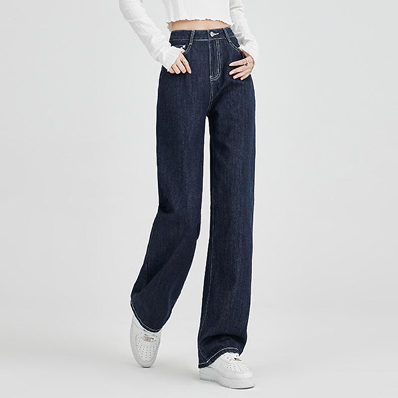 Women's versatile autumn and winter jeans with comfortable fleece and warm pants for women