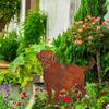 Metal Dog Decorative Garden Stakes Dog Silhouette Garden Decoration for Outdoor Lawn Ornaments Yard