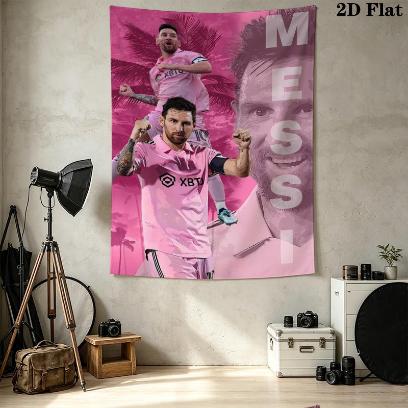 Messi Wall Tapestry Aesthetic Wall Hanging Printed Fabric Blanket Decorative Tapestries For Bedroom Living Room Home Decor