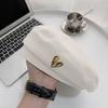 Cotton Women Berets Winter Hats Vintage French Plaid Top Military Cap Painter Hat Autumn Winter Street Octagonal Beret Caps