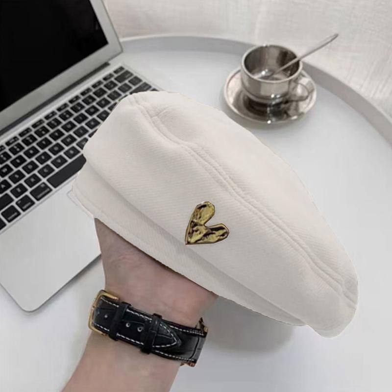 Cotton Women Berets Winter Hats Vintage French Plaid Top Military Cap Painter Hat Autumn Winter Street Octagonal Beret Caps