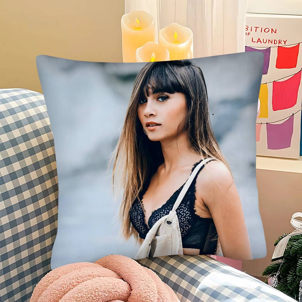 Pc AAitana Blaues Zimmer Kissenbezug Mode Quadratischer Kissenbezug Schlafzimmer Sofa Zimmer Ins Dekoration Freizeit