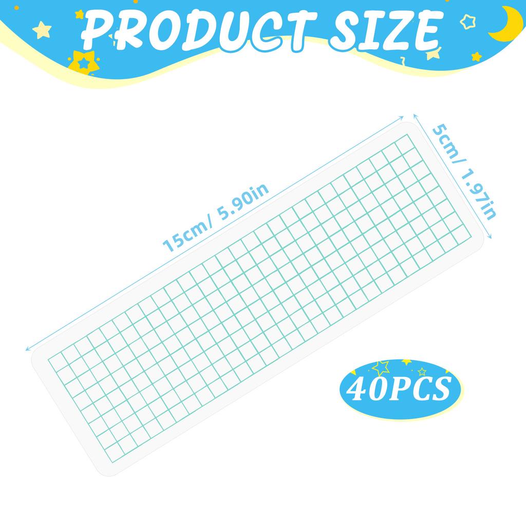 40Pcs Washi Tape Holder Organizer Plastic Boards Sample Cards Storage Sub-Packing Tape Dispensers for Home Office