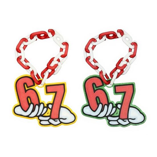 67 Necklace Holiday Accessory Bright Cheerful Design Elf Pranks 3D Printed Necklace Kids Elf Props On