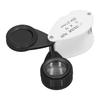 35X Magnifying Glass with Filter Lens Pocket Folding Magnifier for Laboratory Jewelry Identification