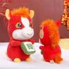 Cartoon Animal Horse Plush Doll Cute Horse Toys Lively Zodiac Horse Doll Office Desk