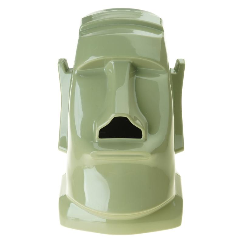 Elegant Stone Statue Tissue Dispenser for Home Decoration Decorative Napkin Holder Handmade Plastic Bedroom Tissue Box зелёный