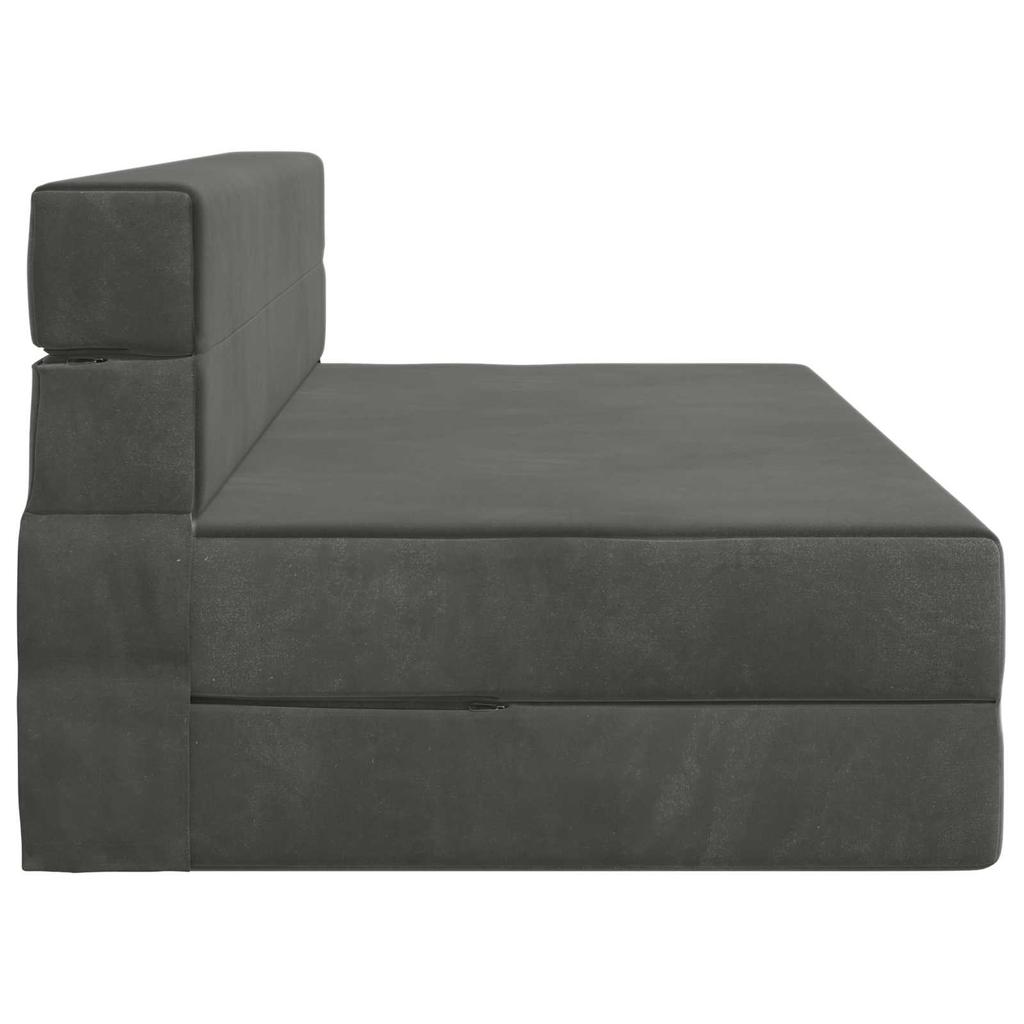 Folding Sofa Bed Dark Gray 152 x 86.5 x 60 cm Fabric