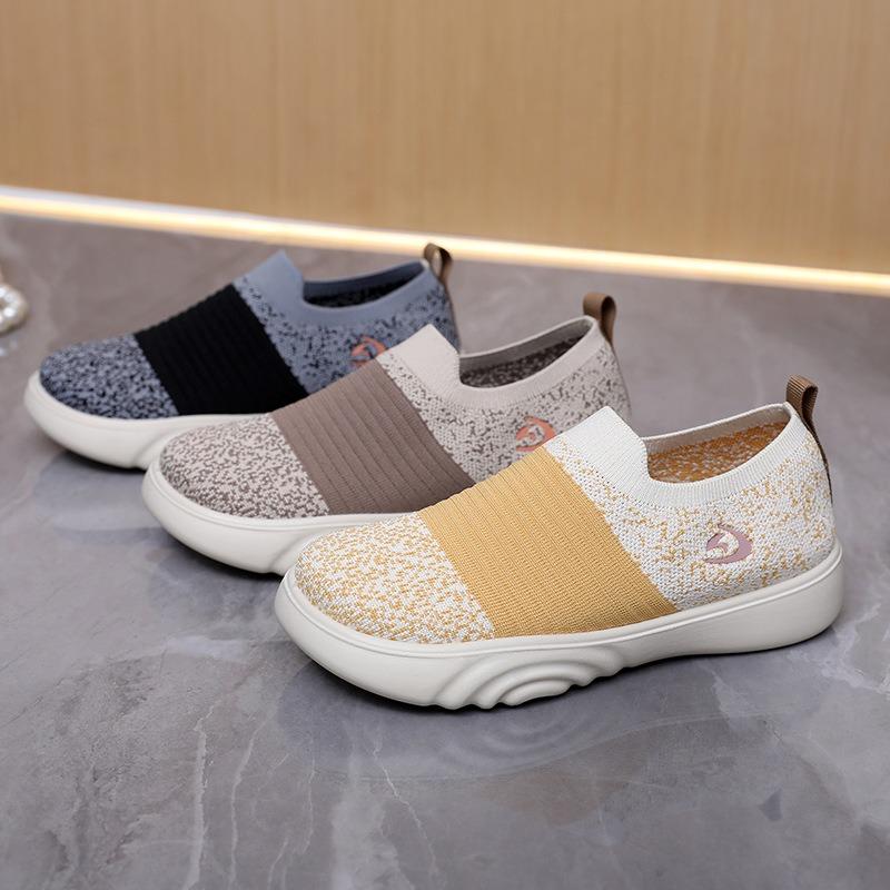 Shoes women's new casual single shoes lazy comfortable one-pedal muffin shoes fashionable versatile breathable lightweight mother shoes