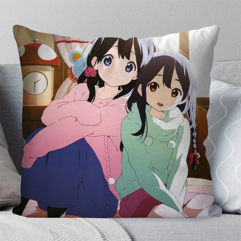 1pc Animation Tamako Market Pillow Case Square Pillow Bedroom Sofa Leisure Comfort Cushion Car Living Room Home Decoration 40X40