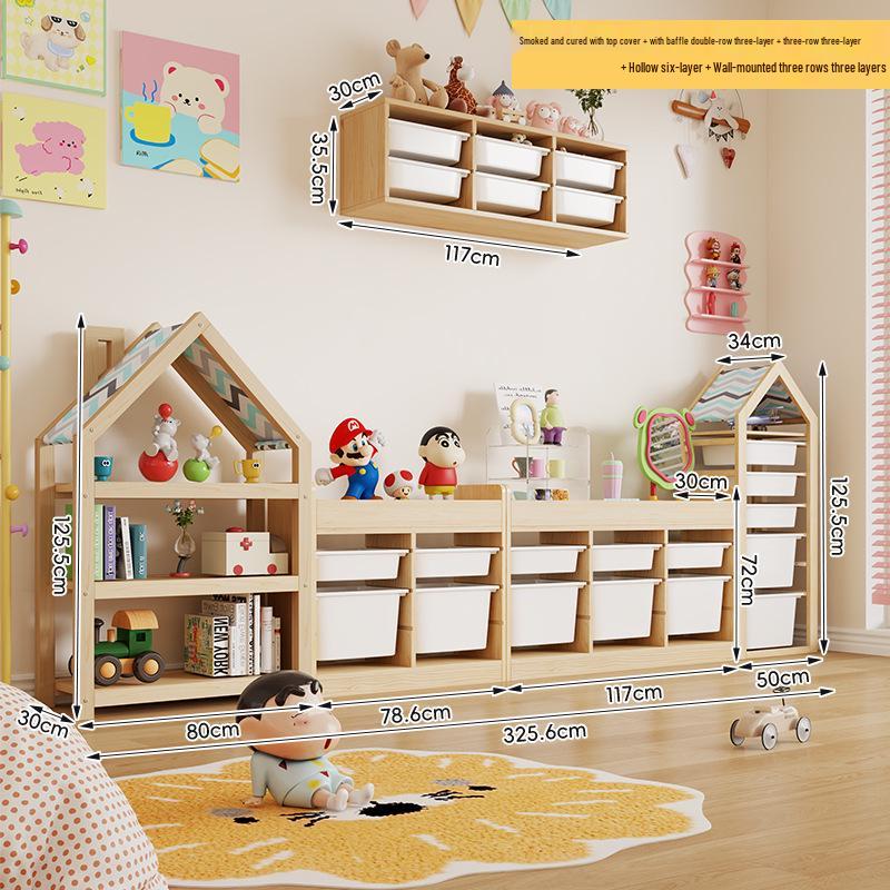 Children's Wooden Toy Storage Rack & Shelf Organizer