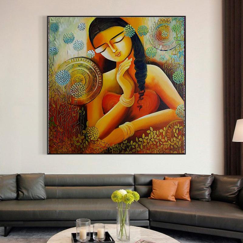 Abstrakte Buddha Shakyamuni Wandkunst, religiöser Buddhismus, Leinwandgemälde, hinduistische Kunst, Poster und Drucke für Wohnzimmer, Heimdekoration