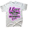 I Love Tasting Myself On Daddy's Cock Sexy T-Shirt Letters Graphic Tee Tops Short Sleeve Alcoholic Mixed Drink Lover Men Clothes