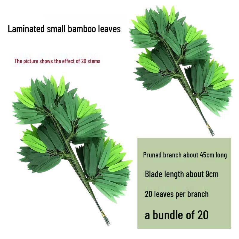 

Artificial Bamboo Leaves and Branches for Indoor/Outdoor Decor - Lush Greenery for Landscaping and Screen Enhancements