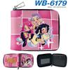 K-Pop Demon Hunters Short PU Zip Wallet Anime Card Holder Mini Coin Purse Black 1pcs