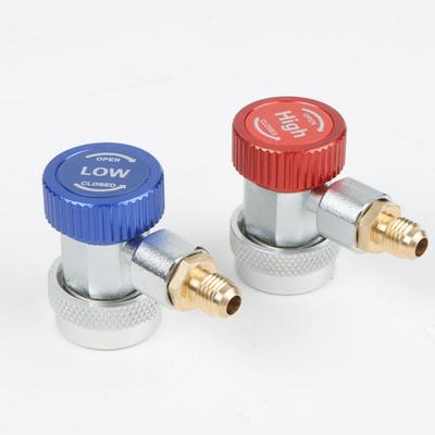 2021 2 stücke R134A AC Auto Freon Klimaanlage Adapter Kältemittel Einstellbare Schnell Koppler High Low Stecker Manifold Gauge Set