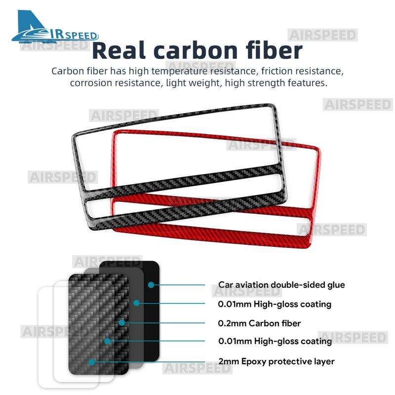 For Mercedes Benz SLK R172 2011 2012 2013 2014 2015 2016 Car Central Control CD Panel Real Soft Carbon Fiber Trim Sticker