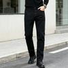 Mens Slim Fit Straight Leg Denim Jeans Black Casual Everyday Wear Stretch Cotton Blend