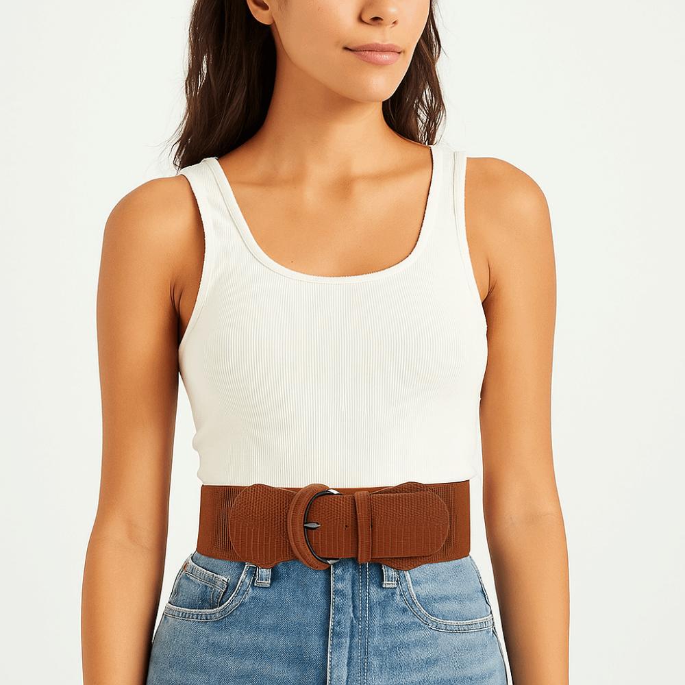 Cloth Stretchy Cummerbunds Leopard Print Wide Waist Belt Slimming Female Waistband Dress