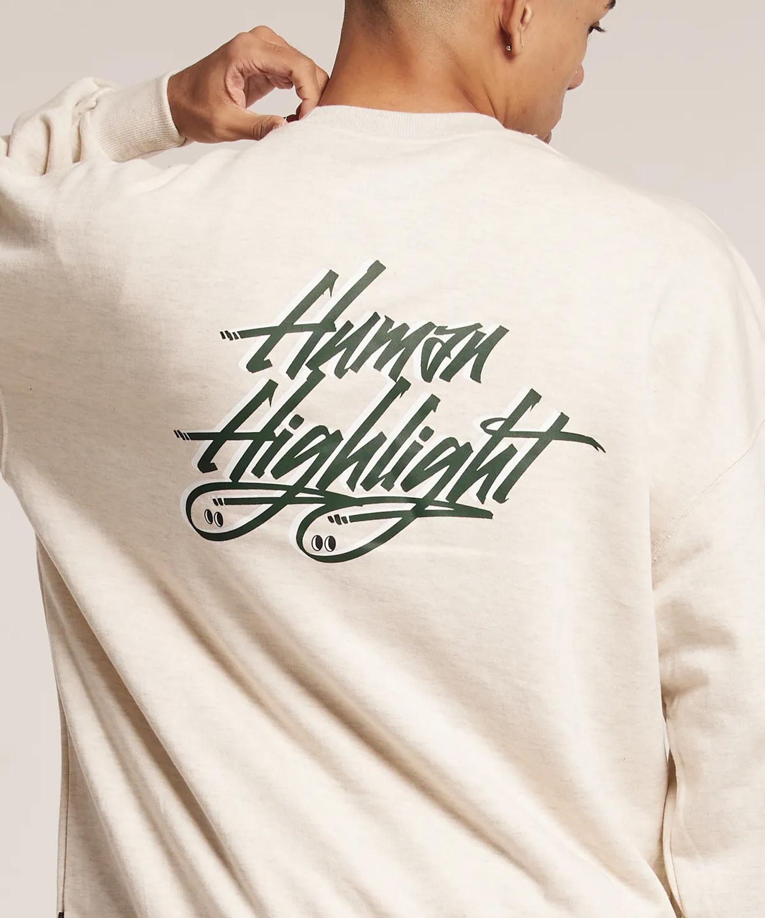 Свитшот с логотипом Cream Soda Lab Human Highlight Овсяно-зеленый L