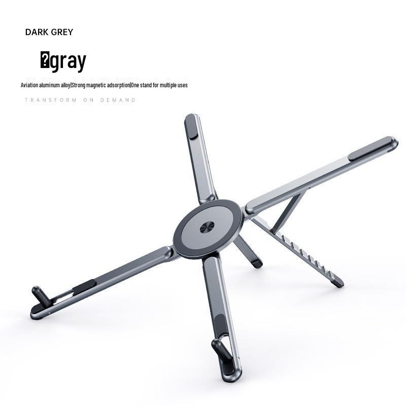 Foldable Aluminum Laptop and Tablet Stand with Cooling and Height Adjustment