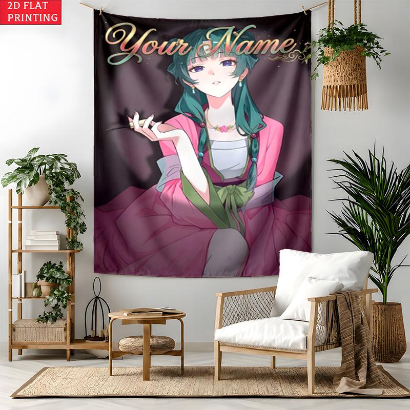 The Apothecary Diaries Custom Name Tapestry Personalized Wall Art Hanging Bohemian Home Decor for Bedroom Dorm Living Room